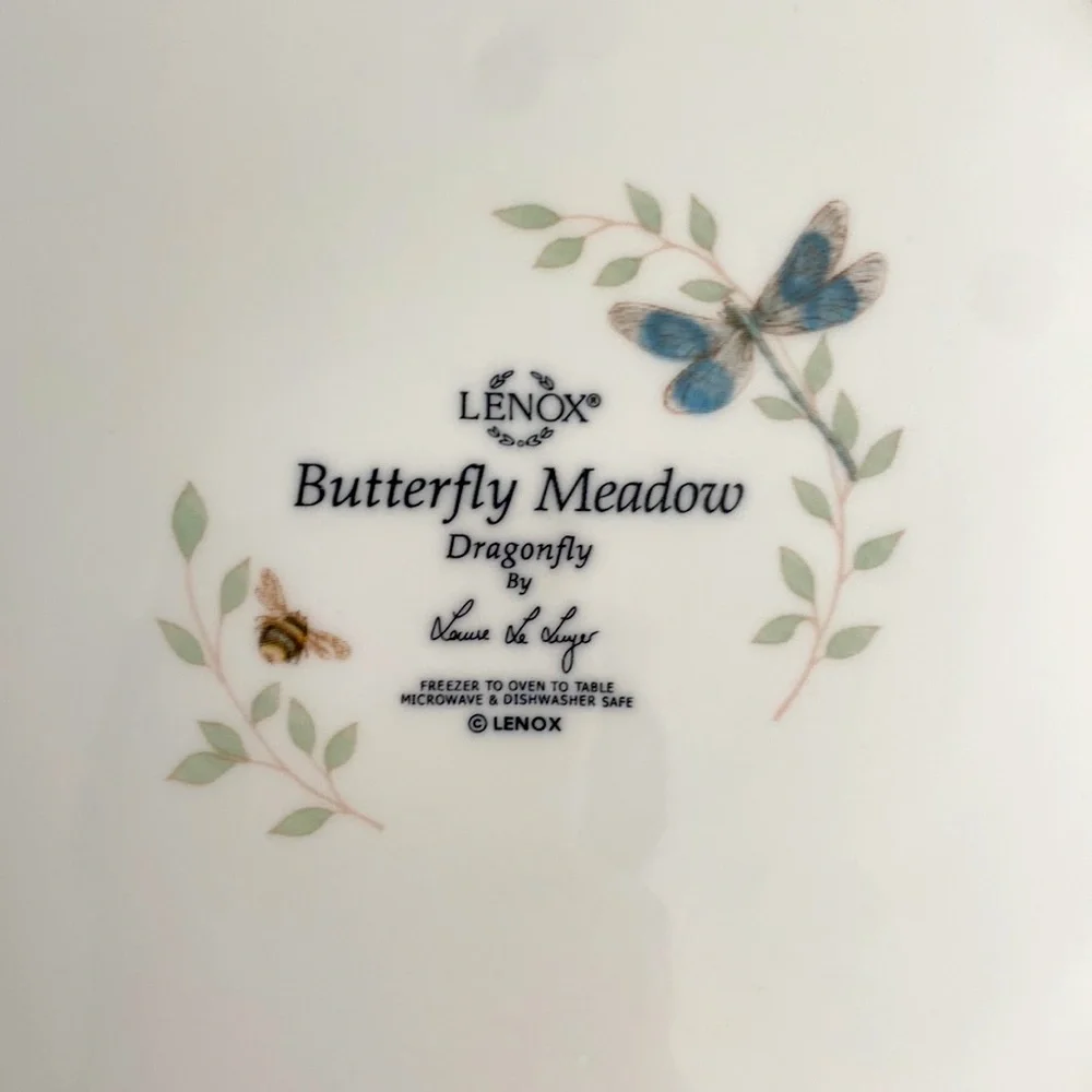 4pcs LENOX butterfly meadow dinner plate set, 11 inches